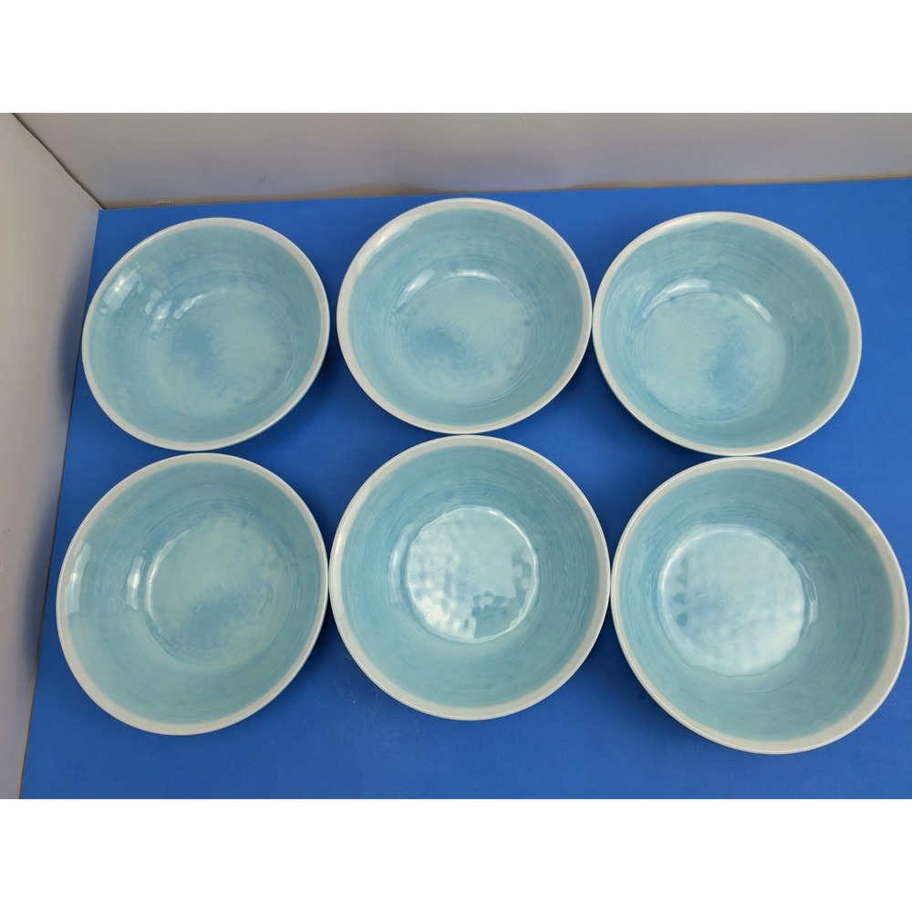 Set of 6 Tommy Bahama Sea Blue Melamine 7.25" Bowls